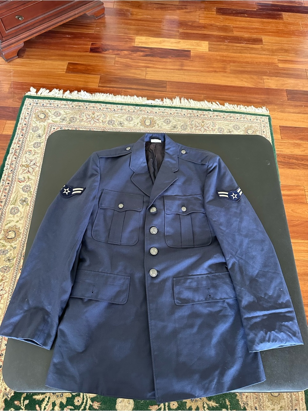 U.S. Air Force Men's Navy Blue Military-Style Wool Coat 39R